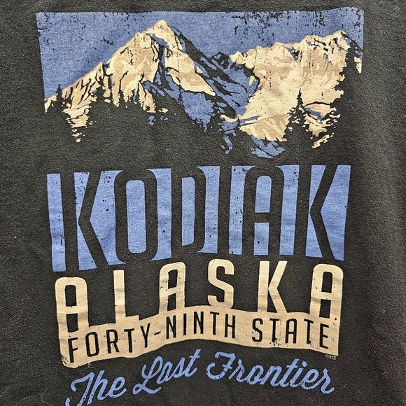 ACE Kodiak Alaska Forty Ninth State The Last Frontier T Tee Shirt Black GILDAN - Picture 13 of 13